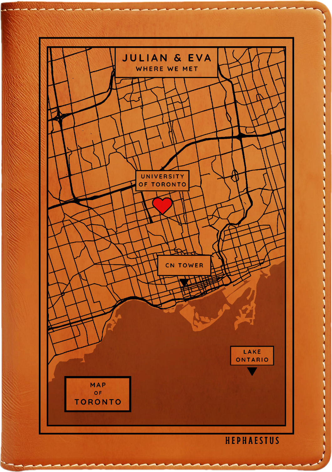 "Where We Met" Leather Journal